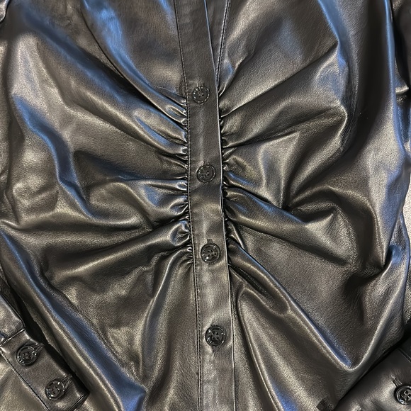 Zara pleather shirt - Picture 3 of 6
